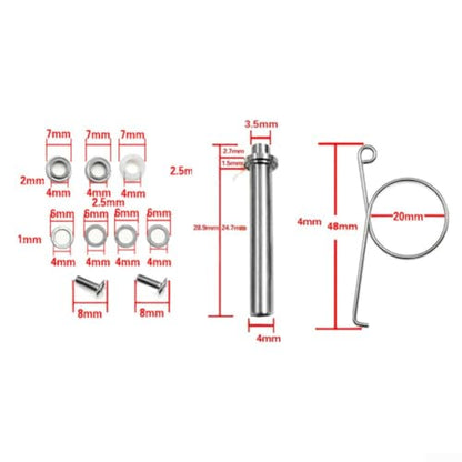 Fishing Reel Removal Tool Kit for Baitcasting Spinner Reels Shaft Bearing Washers Screws Gaskets Hook Nut Repair Parts Set