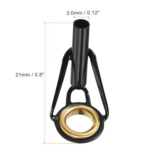 PATIKIL Fishing Rod Tips Repair Kit Stainless Steel Ring Guide for Saltwater Freshwater Fishing - size: 3mm