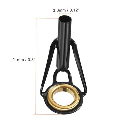 PATIKIL Fishing Rod Tips Repair Kit Stainless Steel Ring Guide for Saltwater Freshwater Fishing - size: 3mm