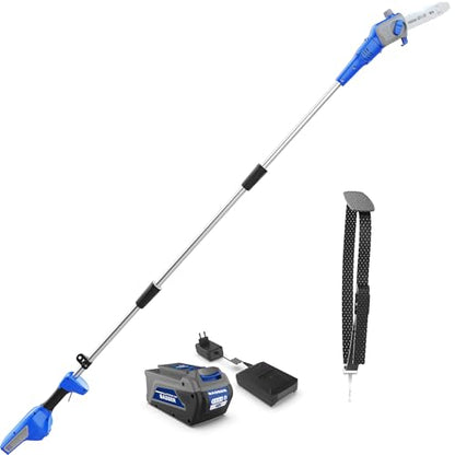 WILD BADGER POWER Pole Saw Cordless 40V 8'' Electric 2.0Ah with Detachable Pole, 2Ah Battery and Charger included - style: 40V