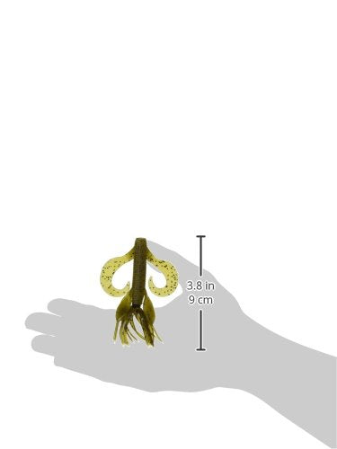 Yamamoto Custom Baits 4" Kreature Soft Creature Bait, 7-Pack, Bass Fishing Soft Plastic Lure, Multiple Colors - color: GREEN PUMPKIN W/ LARGE BLACK FLAKE (7 PACK)