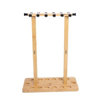 Fishing Pole Rod Racks—Floor Stand Bamboo Fishing Gear Equipment Storage Organizer, Easy Installation - Rectangular rods holder - style: holds up 14 rods