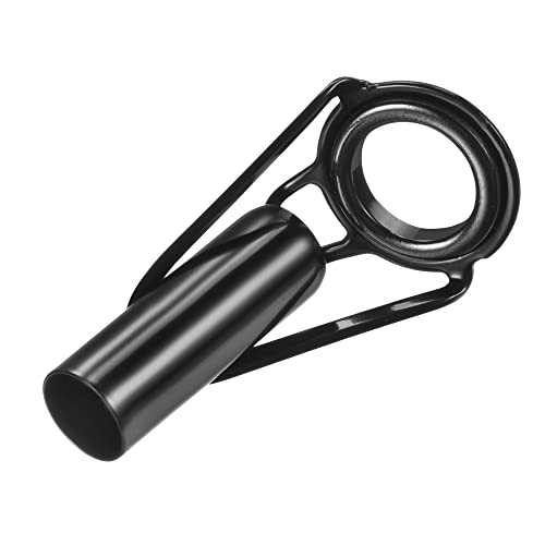 PATIKIL Tube Dia Fishing Rod Tips Repair Kit, Stainless Steel Black Guide Ring for Fishing - size: 6.5mm