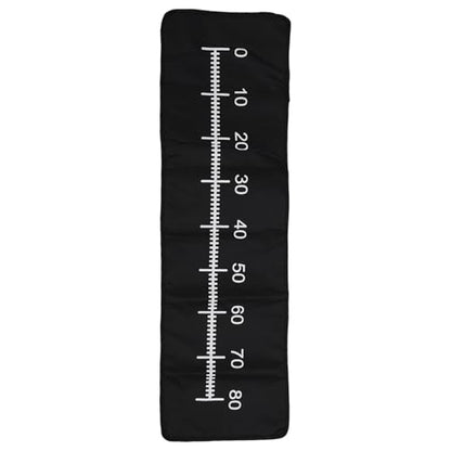 Fish Ruler Measuring Mat, Durable Portable Fishing Measurement Tool with Accurate 0-80cm Scale for Anglers Shore Boat Ice Fishing Polyester Black 30.3x98cm