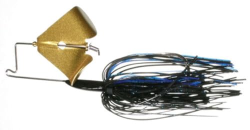 Buzzbait - color: Black & Blue/ Gold Blade, size: 3/8 oz