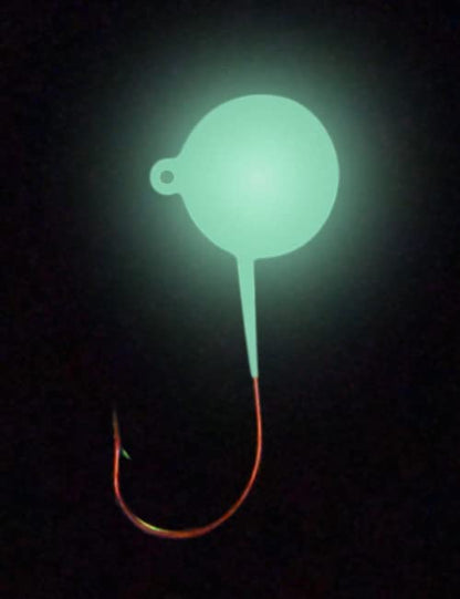 Big Nasty Tackle™ Super Glow Pout Pounder Jigs (1 oz.) (1 Pack) - color: Original Green