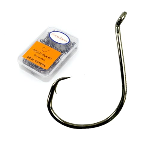 Catfishing Circle Hooks 50/100Pcs Octopus Fishing Circle Hooks Saltwater Freshwater for Catfish Bass Redfish 1/0 2/0 /3/0 4/0 5/0 6/0 7/0 8/0 9/0 10/0 12/0 14/0 - size: 100PCS 2/0
