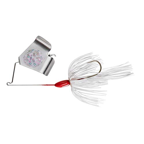War Eagle Buzzbait Tournament-Preferred Fishing Lure with Unique Keeled Head and Hand-Tied Skirt - color: White, size: 1/2 oz