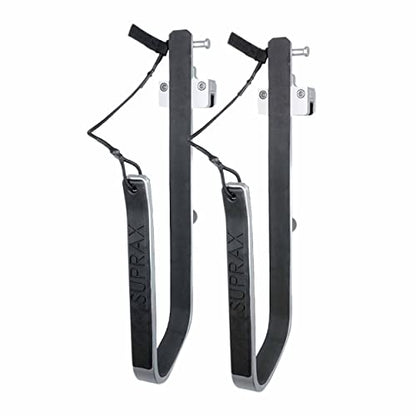 SurfStow SUPRax 50053 Square Rail Pontoon Boat Mount Single Board | Stand-Up Paddle Board Rack | SUP Board Storage | Pontoon Boat Accessories | Metallic | 26 x 11 x 4 inches