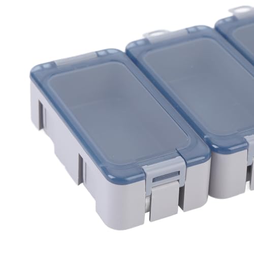 Small Tackle Box, Portable Fishing Gear Organizer with Transparent Window and Luminous Seal, for Anglers and Fishing Beginners (Gray) - color: Gray
