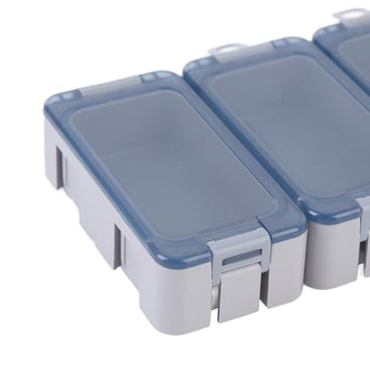 Small Tackle Box, Portable Fishing Gear Organizer with Transparent Window and Luminous Seal, for Anglers and Fishing Beginners (Gray) - color: Gray
