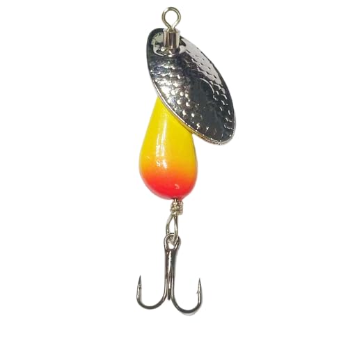 Trout Spinners - Fly Trout Fishing Lures for Bass Salmon Pike, Smallmouth Bass Lures with Brass Spinner for Lake River Fishing - color: Style B-0.1oz/5PCS
