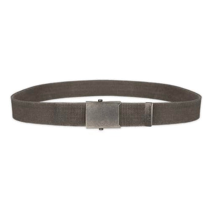 Columbia Men's Military Plaque Buckle Fabric Belt- One Size 42" Length - Everyday and Outdoor Wear - color: Charcoal Cotton Strap