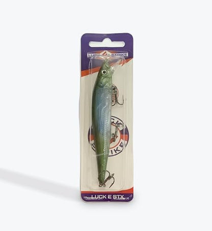 Luck E Strike STX Jerkbait, 4.5 Inch Suspending Hydrodynamic Fishing Lure, Made in The USA - color: Emerald Shinner