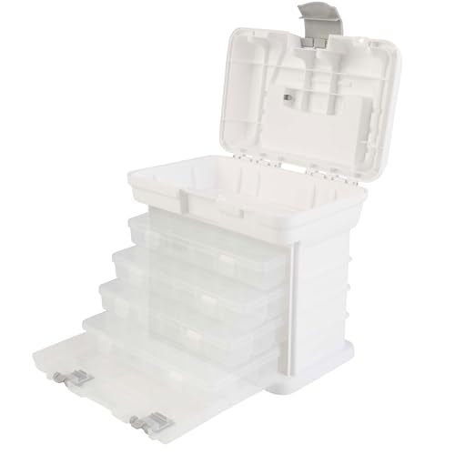 Stalwart Portable Tool Box Small Parts Organizer with Drawers, White - color: White
