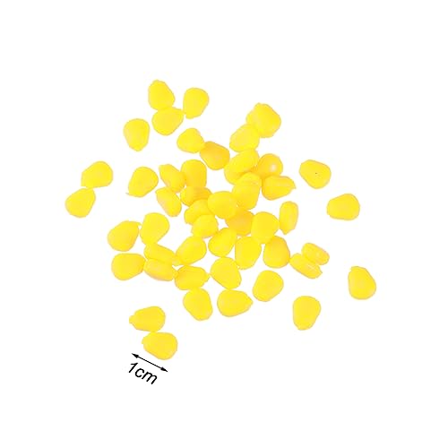 BESPORTBLE 50pcs Artificial Corn Fishing Lures Simulation Floating Baits Sweet Scent for Carp and Bass Fishing Freshwater and for Fishermen