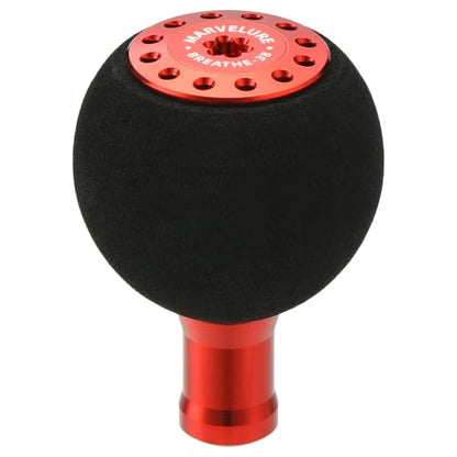 Comfort EVA Power Knob 1.5'' (38 mm) Compatible for Shimano Stella Stradic Vanford, Daiwa Exist LT Tatula LT Fuego LT, Spinning Reel Handle Replacement Knob - color: Black Red