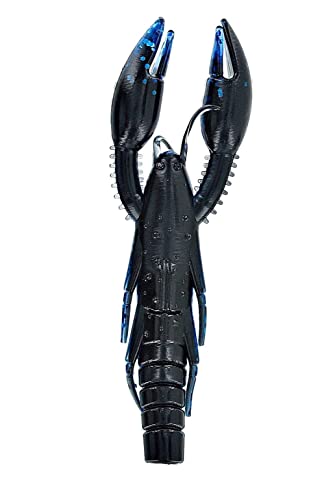 Yamamoto Craws - color: BLACK W/ BLUE FLAKE (5 PACK), size: 3.75" PSYCHO DAD