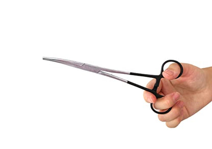 Straight Fishing Forceps Stainless Steel Unhooking Hook Removing Pliers - color: 8" Curved