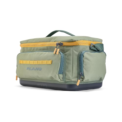 Plano Weekend 3700 Tackle Bag, Cutting-Edge Fishing Tackle Bag, Molded Waterproof Base, Spacious Storage, Die Cut Tool Sleeves, Daisy Chain Attachment Points - color: Moss, style: 3700 Tackle Case