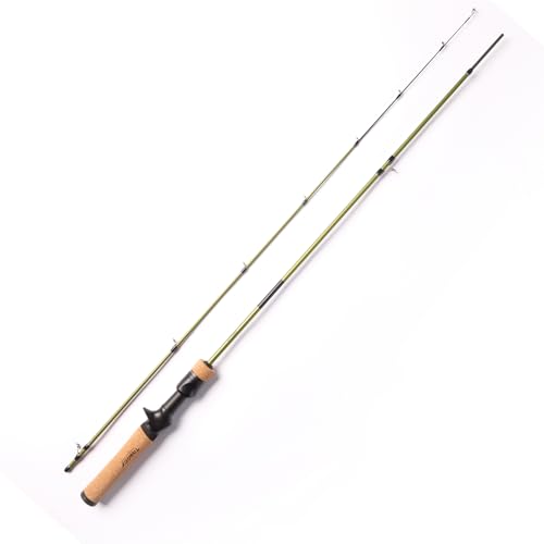 Tangoy Ultralight Fishing Rod 2-Piece Trout, Panfish, Crappie with Carbon Fiber Blank & Cork + High EVA Handle - Micro Light Fishing Pole, Fuji Guide Expansion Joint System - size: Cast-502UL-2PCS