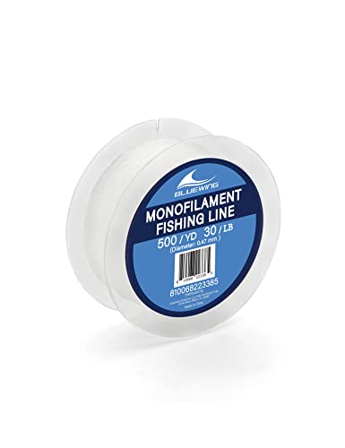 BLUEWING Monofilament Fishing Line Clear Mono Fish Wire Thin Diameter String 6-400 lbs, 50-3000 Yards - color: 01-Clear, size: 0.47mm/30lb/500YD