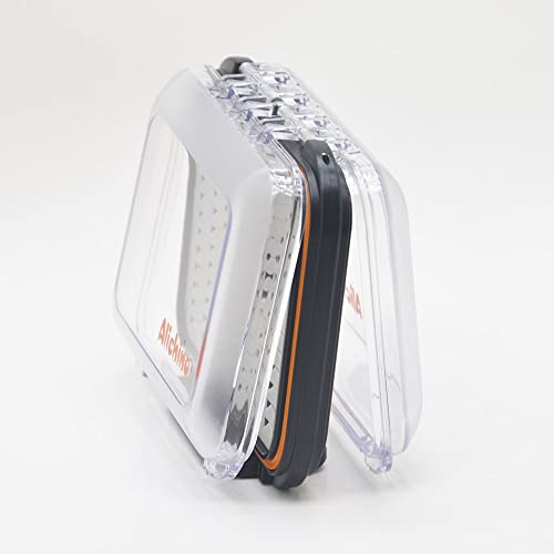 Alichino small fly box for fly files ice jig box fly box for fly fishing (grey foam insert) - size: Small 4.9 * 4 * 1.6 Inch
