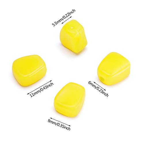 400 Pieces Fake Corn Soft Baits – Floating Carp Bait Silicone Simulation Fishing Lures with Sweet Corn Scent for Carp, Catfish & Freshwater Saltwater Fishing
