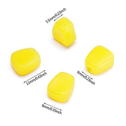 400 Pieces Fake Corn Soft Baits – Floating Carp Bait Silicone Simulation Fishing Lures with Sweet Corn Scent for Carp, Catfish & Freshwater Saltwater Fishing