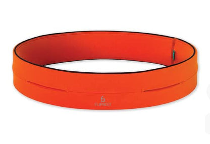 FlipBelt Classic Running Belt, Phone Holder for Running, Money Belt Pouch - color: Neon Punch, size: Small