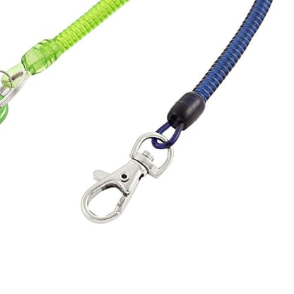 uxcell Bag Carabiner Hook Spring Strap Coil Keyring Chain Cord Lobster Clasp