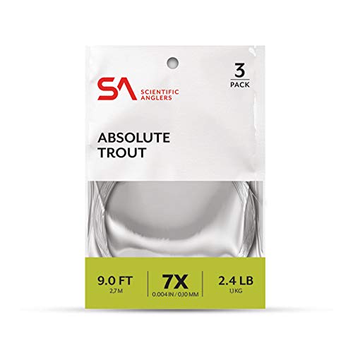 Absolute Trout Tapered Leader - 3 Pack by Scientific Anglers - size: 9ft - 7X