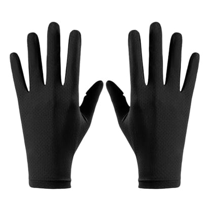 MiOYOOW Sun Protection Glove, 2PCS Fingerless Fishing Gloves Breathable Mesh Gloves with Non-Slip Silicone Palm for Men Women Driving Cycling - color: Black, style: Men'S