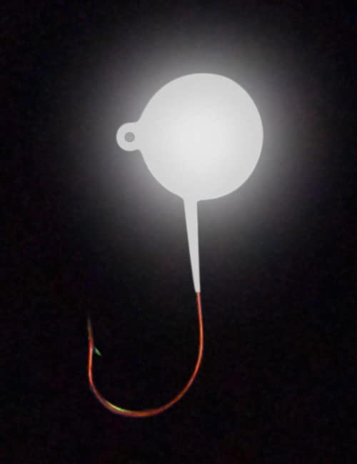 Big Nasty Tackle™ Super Glow Pout Pounder Jigs (1 oz.) (1 Pack) - color: White