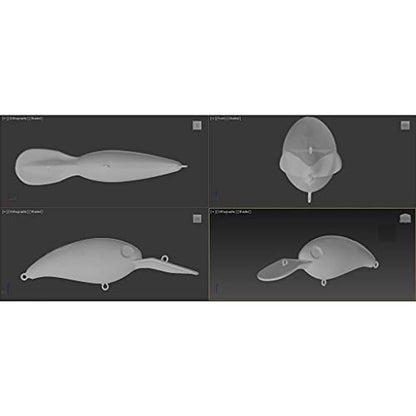 Blank Unpainted Minnow Crankbait Topwater Lipless Jerkbait Fishing Lures - color: UPC255P10