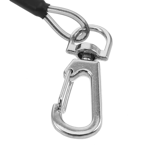 Luxshiny Retractable Coiled Lanyard Multifunctional Outdoor Use 3pcs with Keychain Sturdy TPU Coated Steel Wire with Metal Buckle for Fishing Gear and Hand Tools for Cycling and Climbing