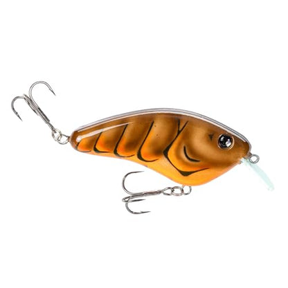 Strike King Hardliner Fishing Lure, Flat Sided Crankbait, Circuit Board Lip, Extra Tight Wobble, Size 4 Treble Hooks - color: Brown Gourd