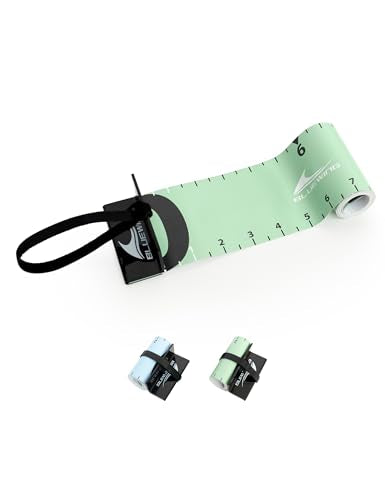 BLUEWING 60"" Fishing Ruler Portable Roll Up Fishing Ruler Folding Fish Measuring Tape with Bump Board Waterproof Fishing Measurement Tool, Green - 60in - color: Green - 60in