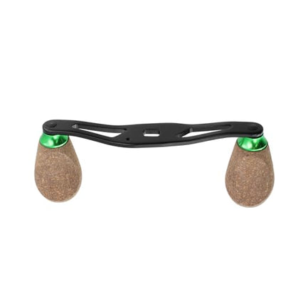 Fishing Reel Handle Replacement Parts Green Fishing Baitcasting Reel Handle Rocker Arm Girp Fishing Rod Spinning Reel Grip with Wood Knob - color: Green