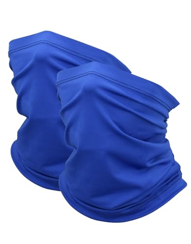 JHYWELL Cooling Neck Gaiter Face Mask, UV Protection Masks Gator, Windproof Bandana for Skiing, Fishing, Hiking, Cycling - color: Royal Blue