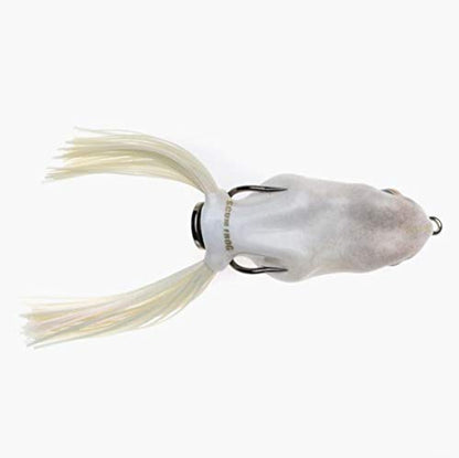 Scum Frog Trophy Series Topwater Bass Fishing Hollow Body Frog Lure with Weedless Hooks - color: Bone, size: 5/8 Ounce
