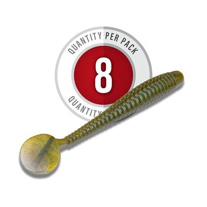 Strike King Rage Slim Swimmer Fishing Lure, Soft Plastic Swimbait, 4-Inches, 8-Pack - color: KVD Magic