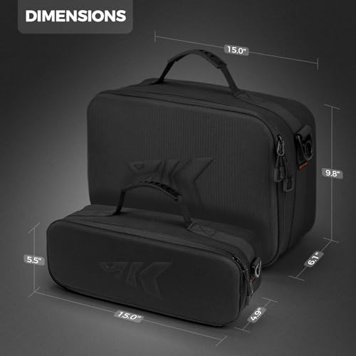 KastKing Fishing Reel Case Medium & Large, Customize Storage, Shockproof Internal Divider Design, Rigid Structural Loadmaster System, Tough and Water-resistant, Keep Reels Protective, Two Size Options - size: Medium