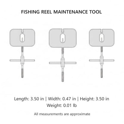 Steel Fishing Reel Maintenance Tool - Multi-Function Wrench for Pin Removal, Handle Nut Tightening & Spool Cap Pulling