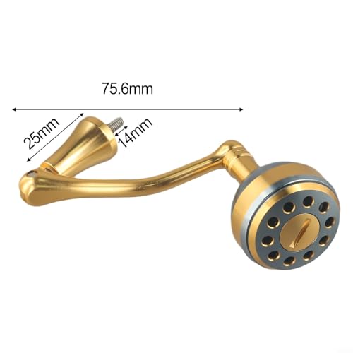 Aluminum Alloy Reel Handle Replacement With Round Knob For Most Fishing Reels, Long Lever Design For Better Control(M) - size: M