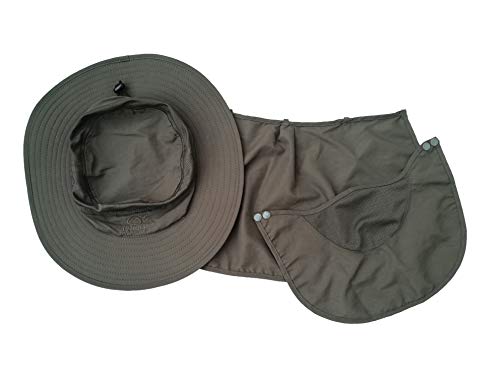 DDYOUTDOOR™ 07-281 Fashion Summer Outdoor Sun Protection Fishing Cap Neck Face Flap Hat Wide Brim - color: Army Green
