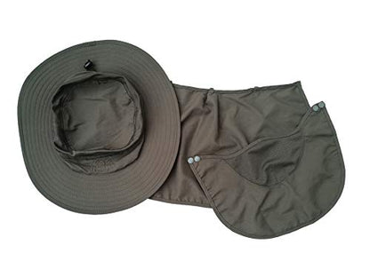 DDYOUTDOOR™ 07-281 Fashion Summer Outdoor Sun Protection Fishing Cap Neck Face Flap Hat Wide Brim - color: Army Green