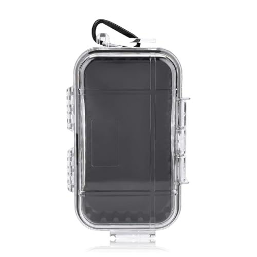 HERCHR Dry Box Outdoor Waterproof Airtight Storage Case Hard Shell Wet Dry Box Carry Box Tackle Organization for Camping, Fishing - color: transparent