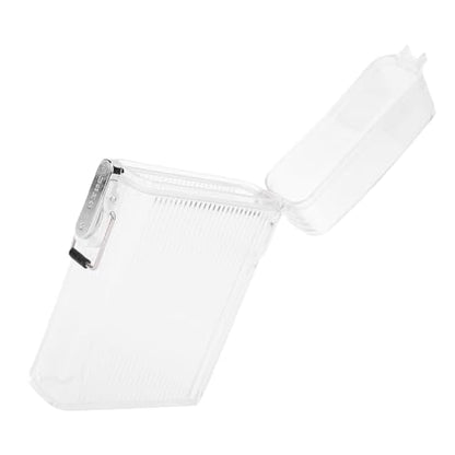 SUNGOOYUE Clear Hard Plastic ID Card Holder with Whistle Strap for Cash, Credit Cards - Versatile Storage Solution for Boating, Fishing and Diving (Transparent White) - color: Transparent White