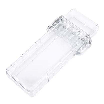 AYNEFY Boating Kayaking Clear ID Badge Box Water Proof Pocket Storage Box Transparent Airtight Lid Keychain Clear Storage Tube for Keys IDs Change Tissues Outdoor Adventures Office